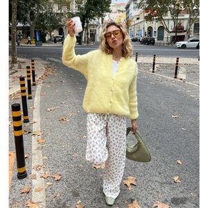 Women's Yellow Cardigan